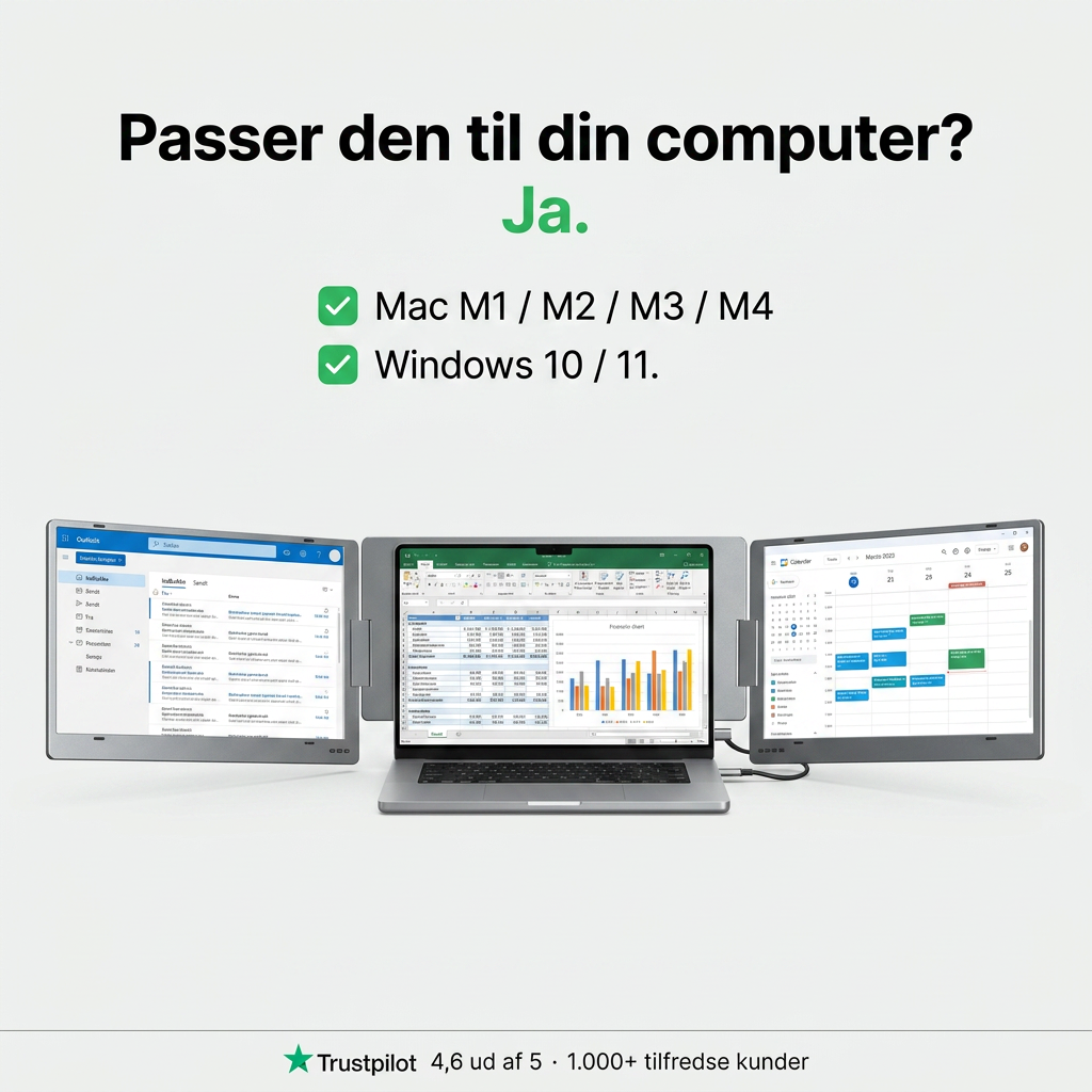 Alu Pro Tragbarer Duo-Bildschirmerweiterer