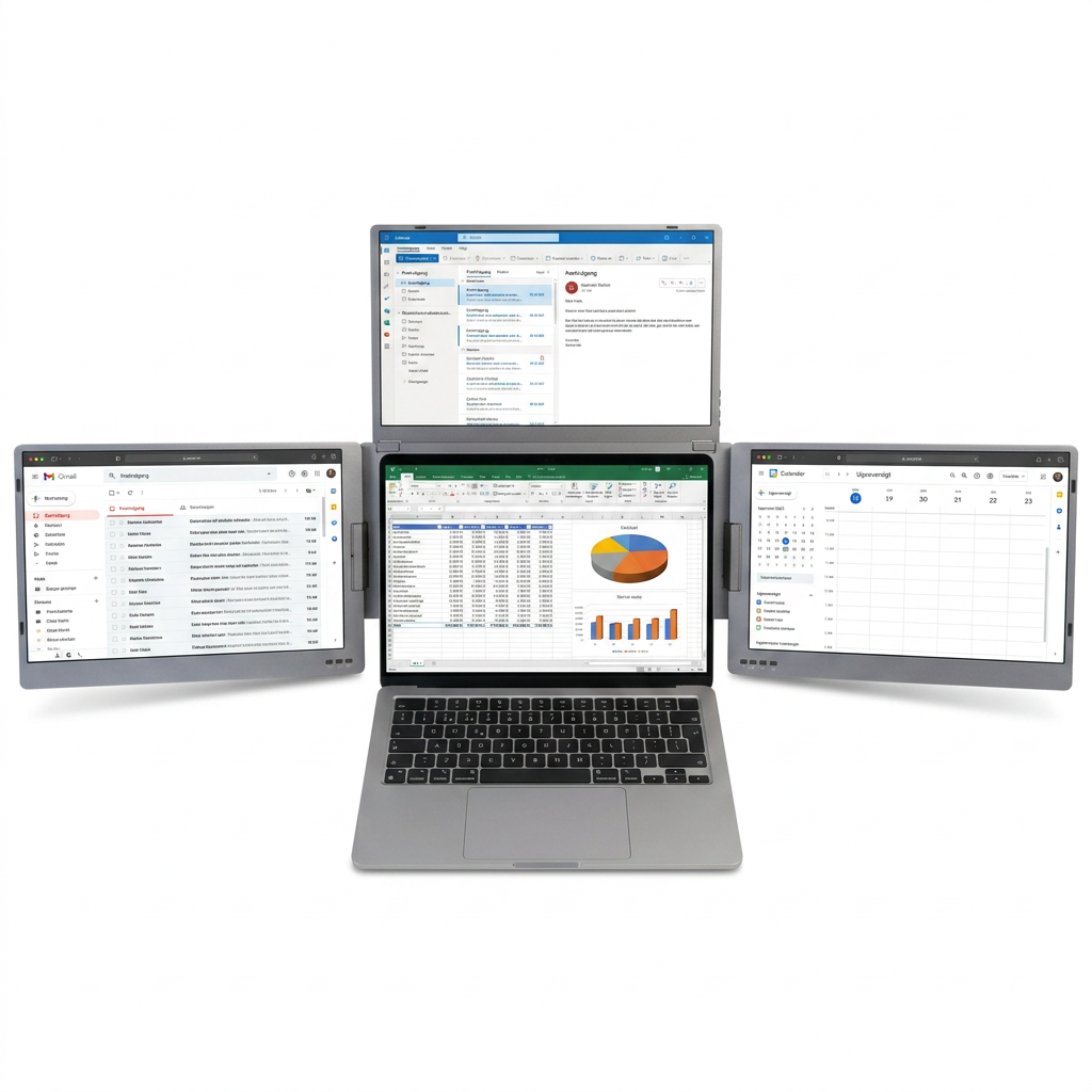 Alu Pro Tragbarer Tripple-Bildschirmerweiterer - 15,6"