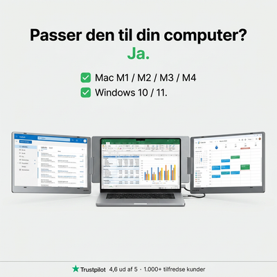 Alu Pro Tragbarer Duo-Bildschirmerweiterer