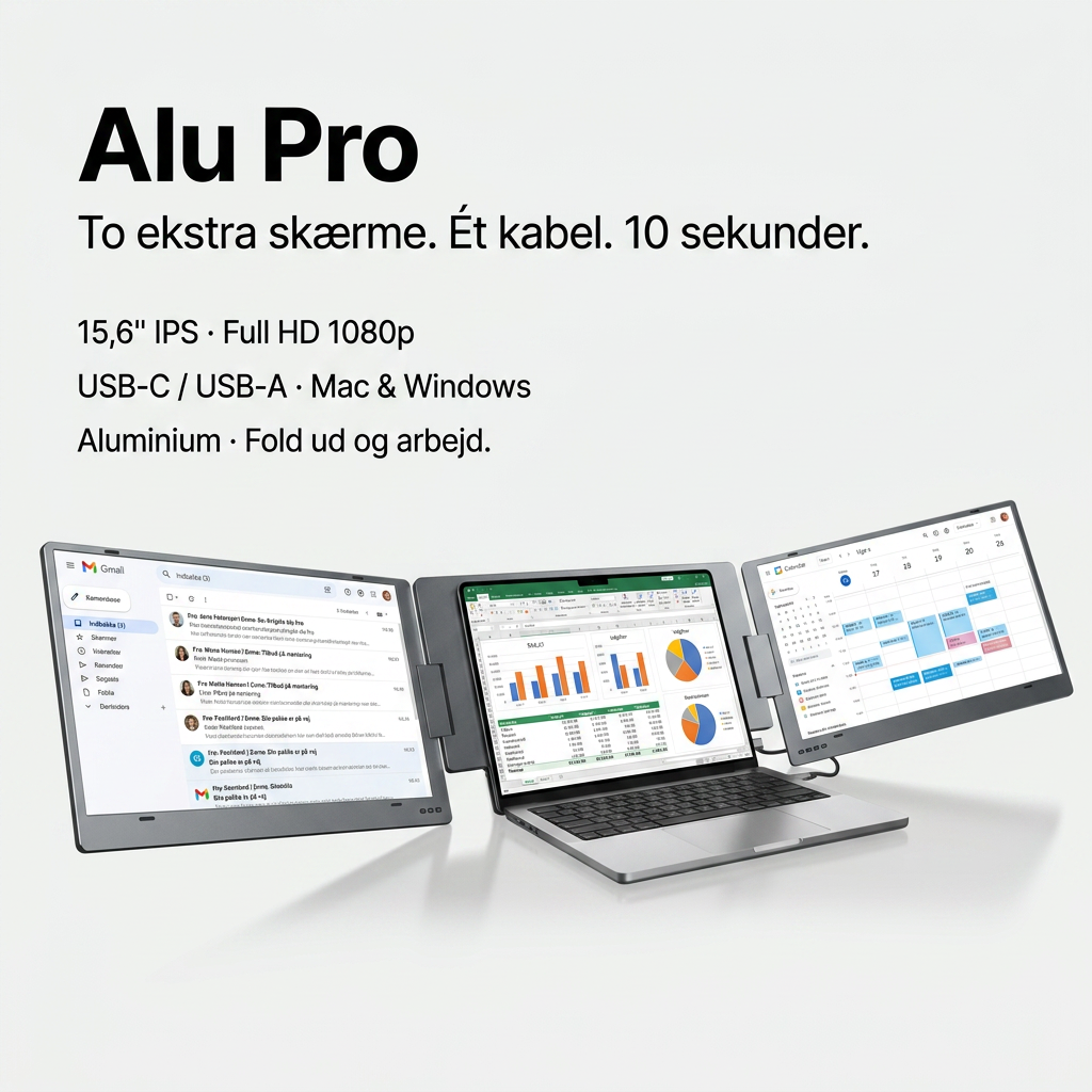 Alu Pro Tragbarer Duo-Bildschirmerweiterer