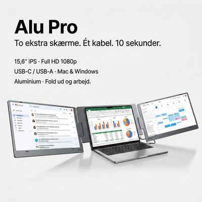 Alu Pro Tragbarer Duo-Bildschirmerweiterer