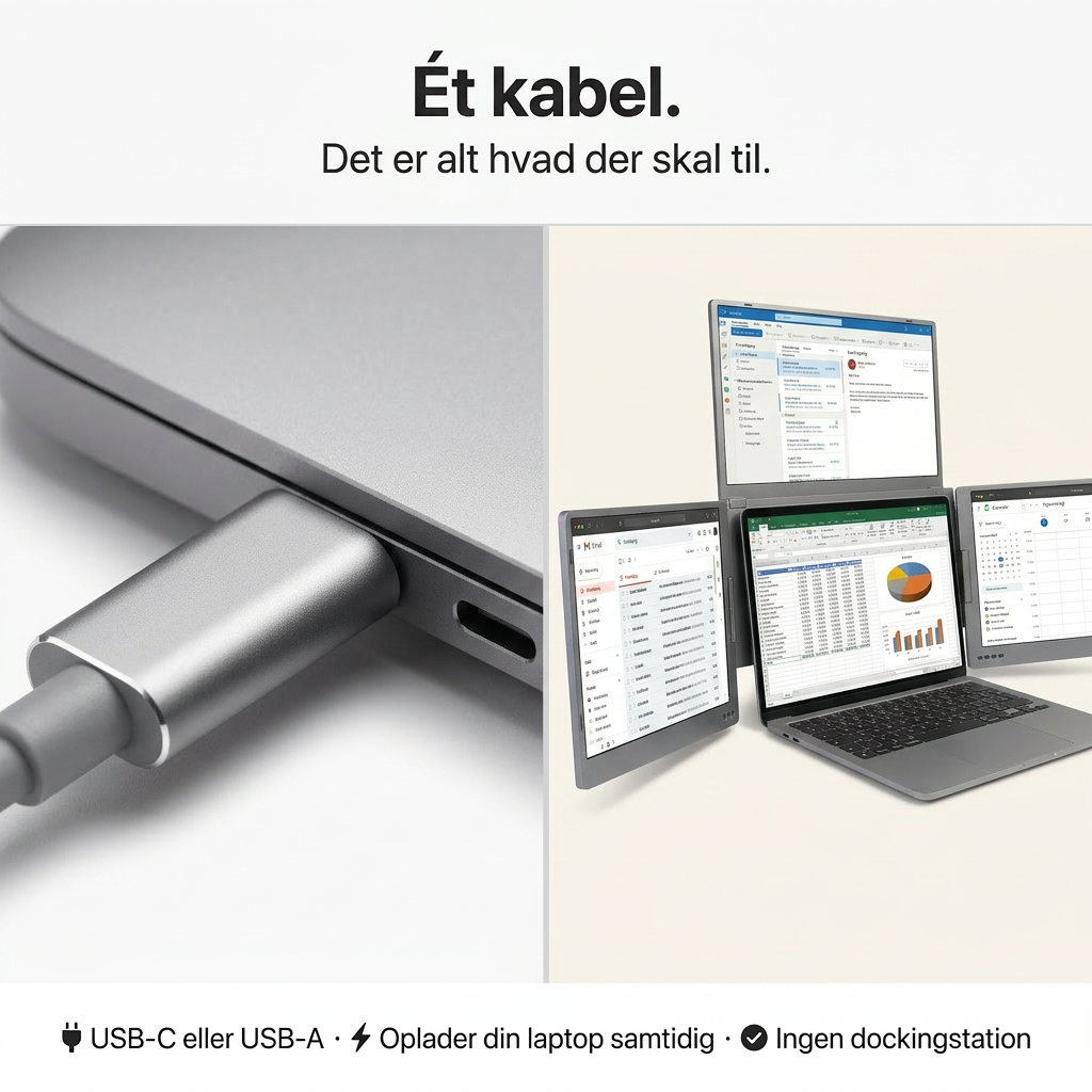 Alu Pro Tragbarer Tripple-Bildschirmerweiterer - 15,6"