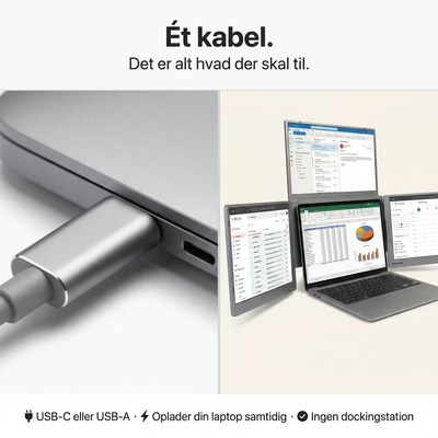 Alu Pro Tragbarer Tripple-Bildschirmerweiterer - 15,6"