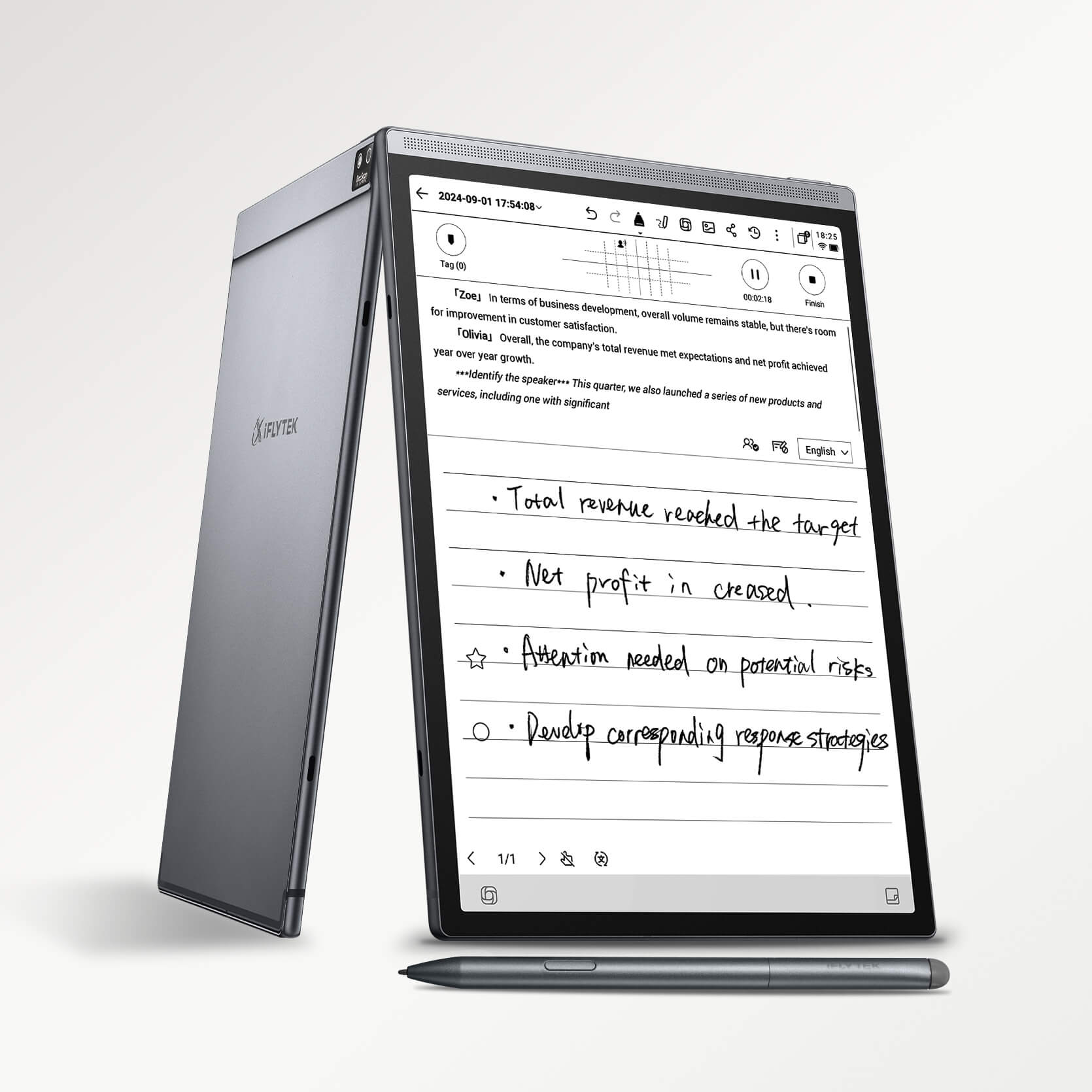 AINOTE Air 2 E-Notebook inkl. Stift + Cover - 8,2"
